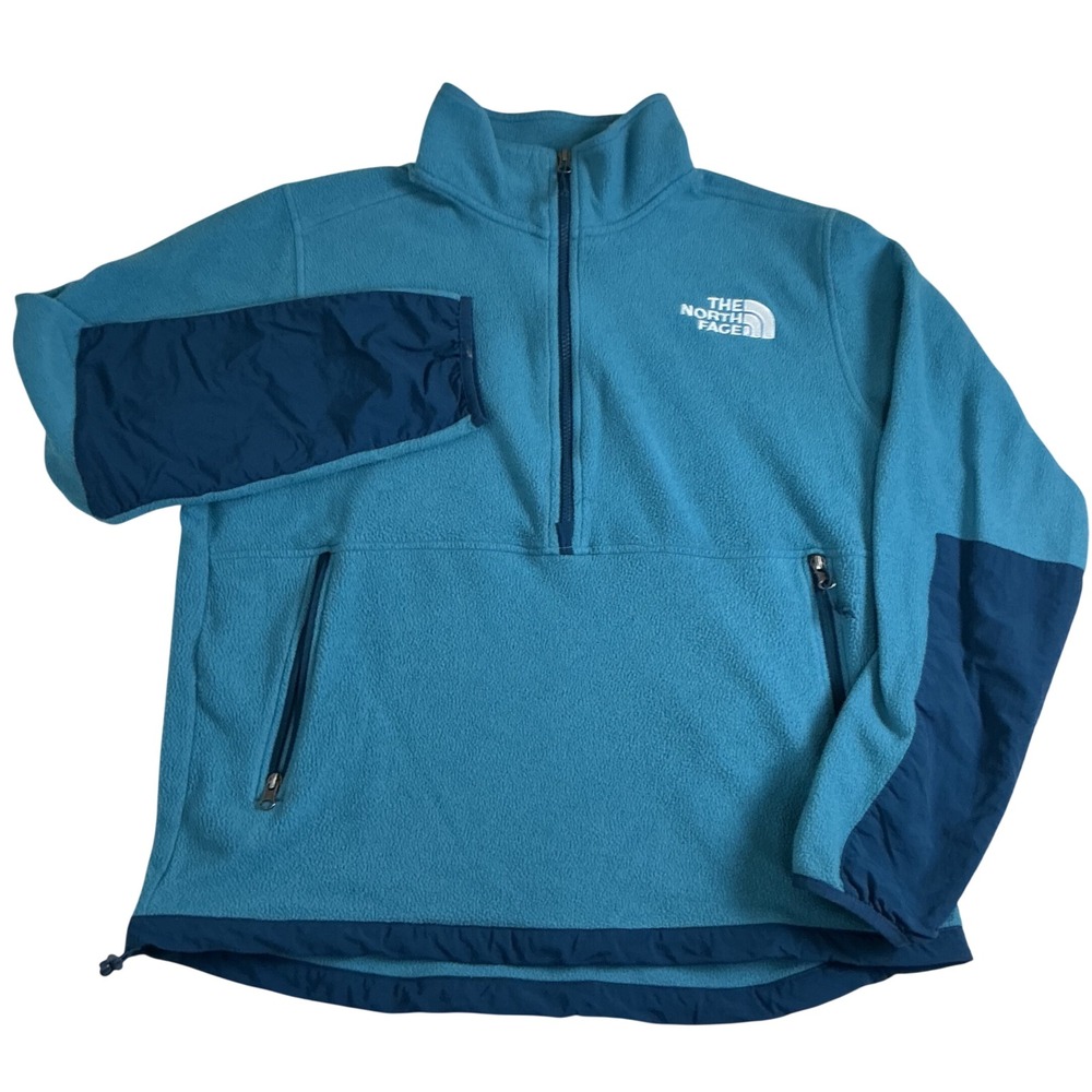 The North Face TKA Kataka Fleece Mens Large Blue NF0A52ZY Quarter Zip